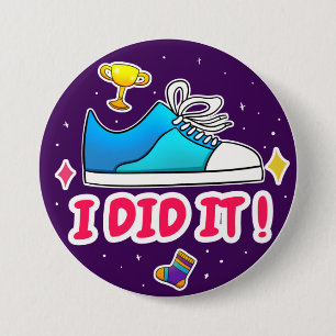 Purple I Did It 3" Badge
