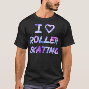 Purple I Love Roller Skating T-Shirt