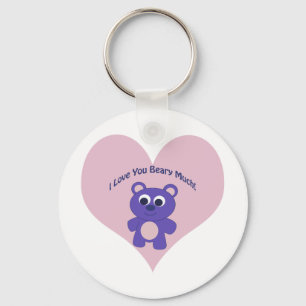 Purple I love you Beary Much! Key Ring