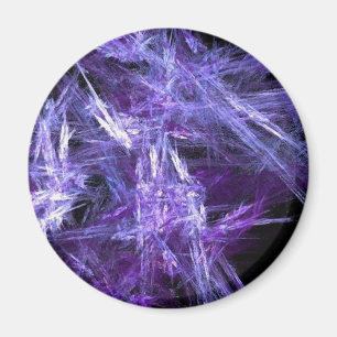 Purple Ice Crystals Magnet