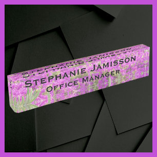 Purple Ice Plant, Name and Title Nameplate