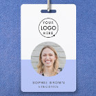 Purple ID Card | Modern Stylish Minimalist Photo