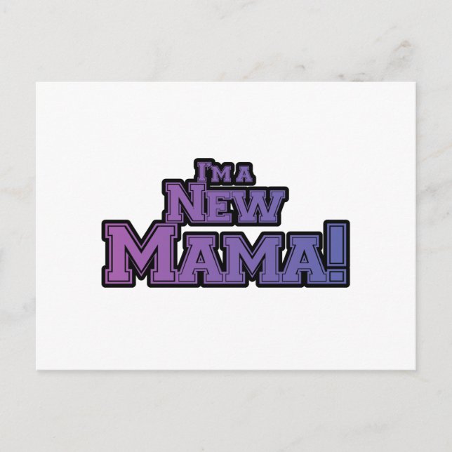 Purple I'm a New Mama Tshirts and Gifts Postcard (Front)