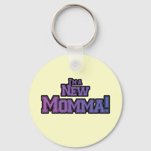 Purple I'm a New Momma Tshirts and Gifts Key Ring