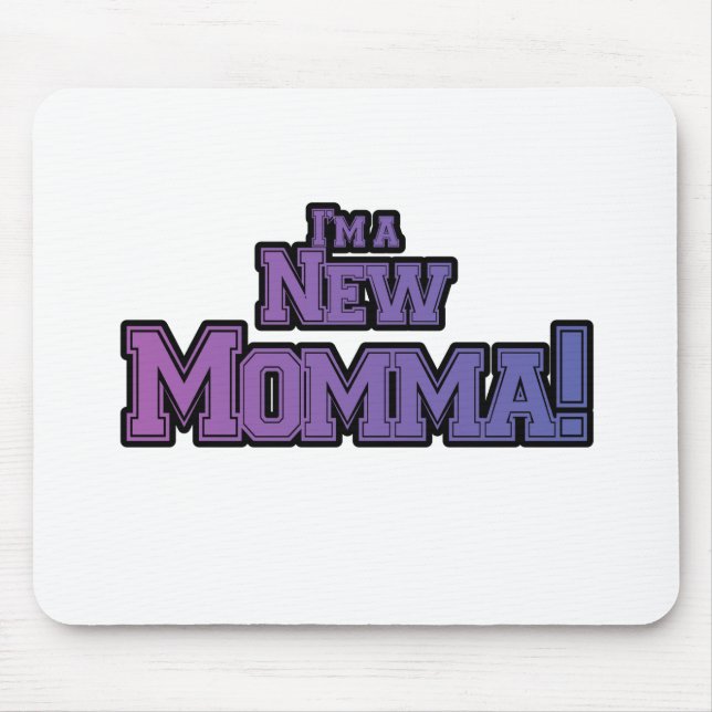 Purple I'm a New Momma Tshirts and Gifts Mouse Pad (Front)