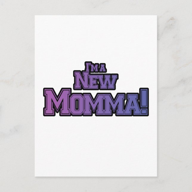 Purple I'm a New Momma Tshirts and Gifts Postcard (Front)