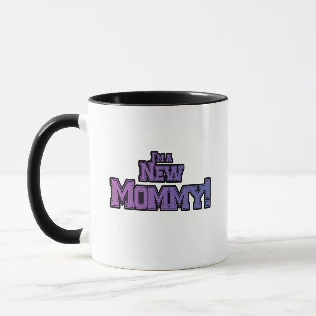 Purple I'm A New  Mummy Tshirts and Gifts Mug (Left)