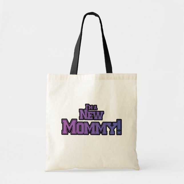 Purple I'm A New  Mummy Tshirts and Gifts Tote Bag (Front)