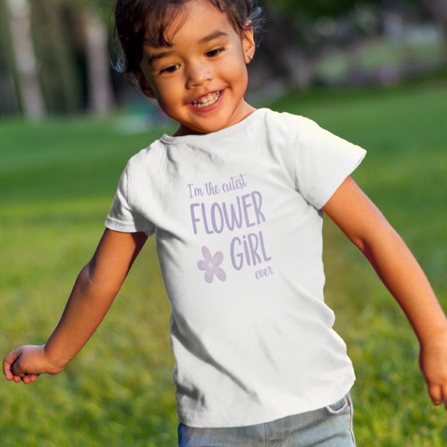 Purple I'm The Cutest Flower Girl Ever Toddler T-Shirt (Creator Uploaded)