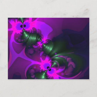 Purple Imp, Violet and Magenta Ribbons Postcard