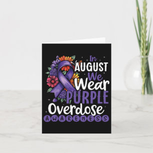 Purple In August Overdose Awareness Support Card