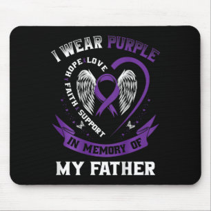Purple In Memory Of Father Dad Pancreatic Cancer B Mouse Pad