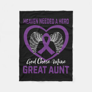 Purple In Memory Of Great Aunt Pancreatic Cancer A Fleece Blanket