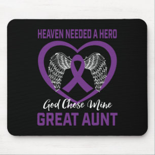 Purple In Memory Of Great Aunt Pancreatic Cancer A Mouse Pad