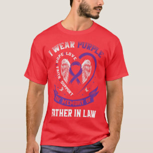 Purple In Memory Of My Father In Law Epilepsy Back T-Shirt