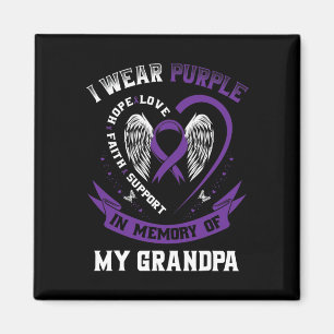 Purple In Memory Of My Grandpa Pancreatic Cancer A Magnet