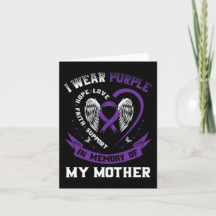 Purple In Memory Of My Mum Mother Epilepsy Awarene Card