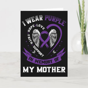 Purple In Memory Of My Mum Mother Epilepsy Awarene Card