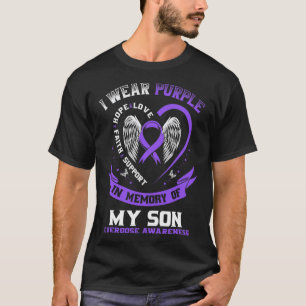 Purple In Memory Of My Son Drug Overdose Awareness T-Shirt