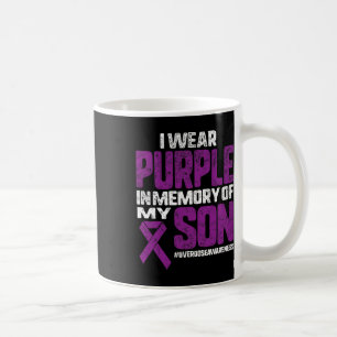 Purple In Memory Of My Son Overdose Awareness Ribb Coffee Mug