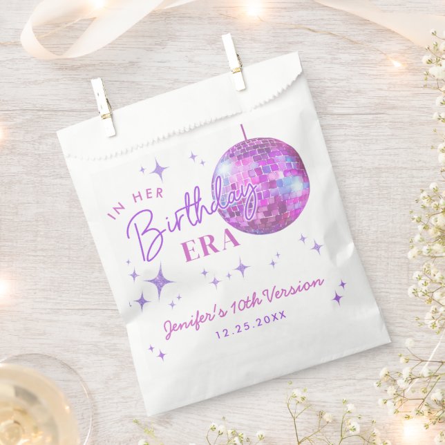 Purple In My Birthday Era Music Favour Bag (Clipped)