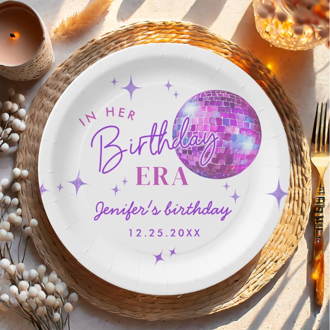 Purple In My Birthday Era Music Paper Plate (Creator Uploaded)