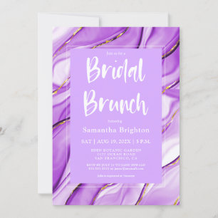 Purple Ink Bridal Brunch Invitation