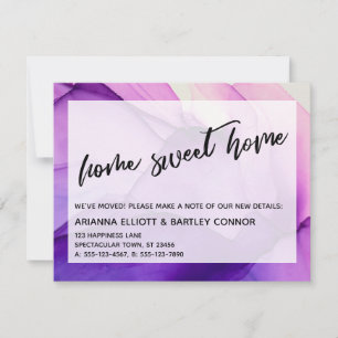Purple Inks Home Sweet Home Moving Announcement