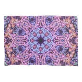Purple Intricate Alien Kaleidoscopic Mandala Pillowcase