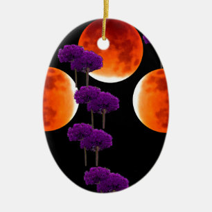 purple intrusion ceramic tree decoration