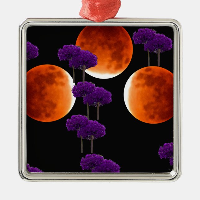 Purple Intrusion Metal Tree Decoration (Front)