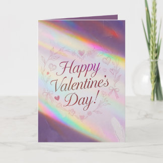 Purple Iridescent Valentine's Day Holiday Card