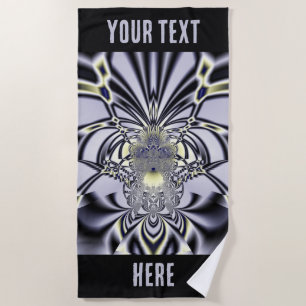 Purple Iris Beach Towel