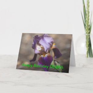 PURPLE IRIS BIRTHDAY Card