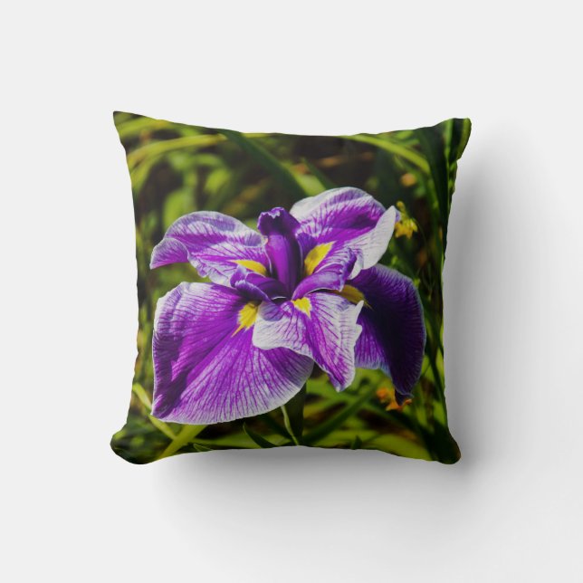 Purple Iris Blossom Cushion (Front)