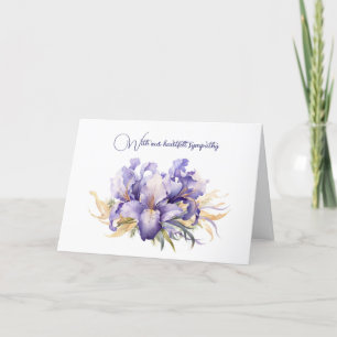 Purple Iris Bouquet Sympathy Card
