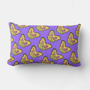 Purple Iris Butterfly pillow
