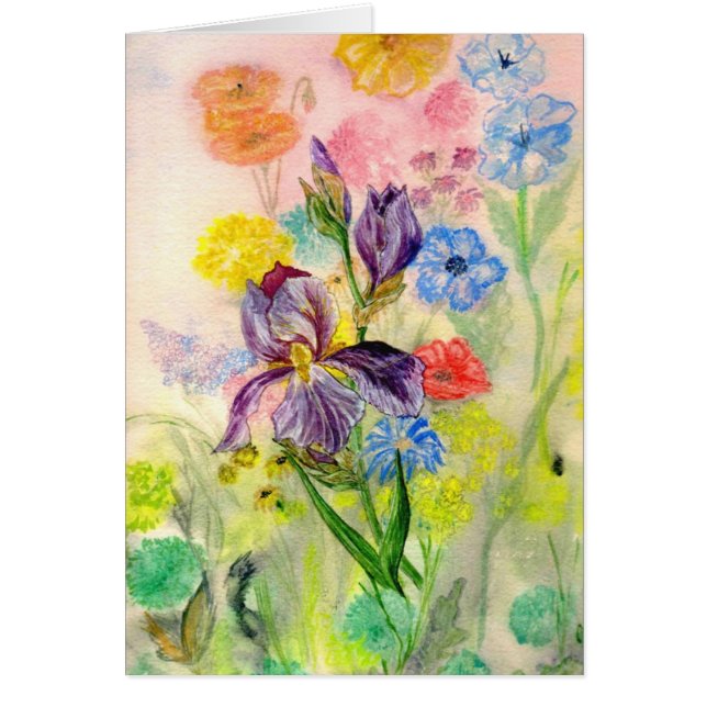 'Purple Iris' Card (Front)
