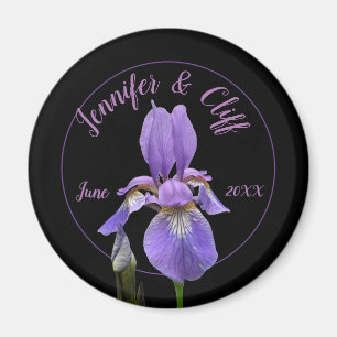 Purple Iris Commemorative Elegant Magnet