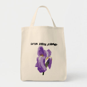 Purple Iris Computer Vector Art Tote Bag