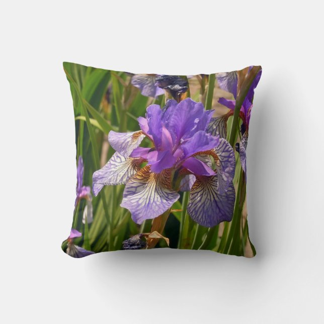 Purple Iris Cushion (Front)