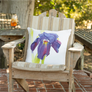 Purple Iris  Cushion