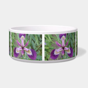 Purple Iris Dog Bowl