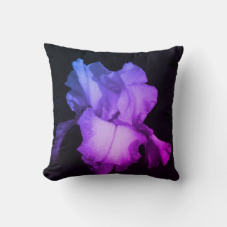 Purple Iris Floral Photography  Cushion