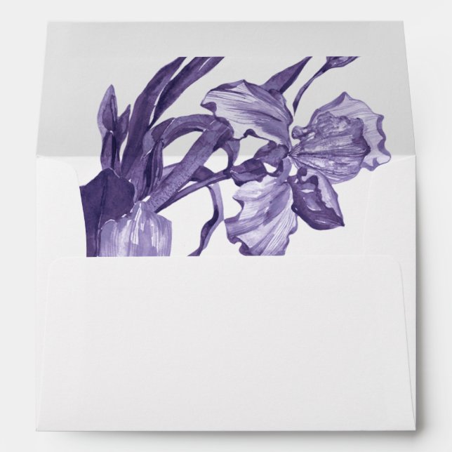 Purple Iris Flower Envelopes (Back (Bottom))