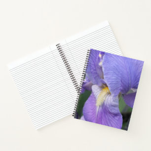 Purple Iris Flower Floral Notebook