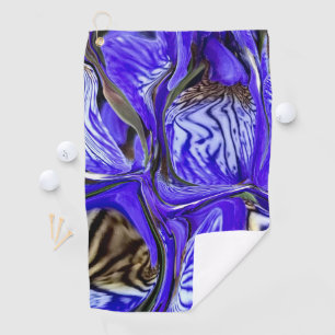 Purple Iris Flower Golf Towel