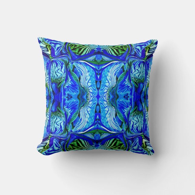 Purple Iris Flower / Greenleaf / Four / Cushion (Front)