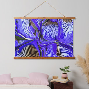 Purple Iris Flower Hanging Tapestry