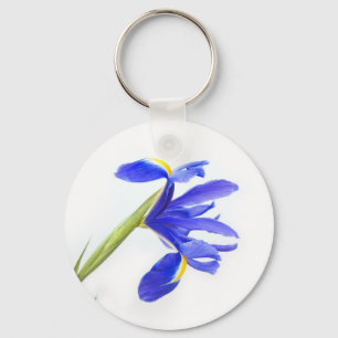 Purple Iris Flower Key Ring